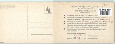 79215 W7807 Elzach Klapp AK Gasthaus Hirschen-Post