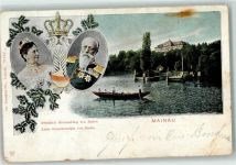 W7750 Insel Mainau Großerherzog Friedrich und Gemahlin AK Adel Baden Gebrauchsspuren