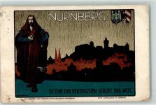 90402 W8500 Nürnberg 1914 - Albrecht Dürer Wappen sign. Bek-Gran Feldpoststation