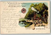 20095 W2000 St. Pauli 1897 - Allgemeine Gartenbau-Ausstellung 1897 Zur Waldschenke Ort handschriftlich