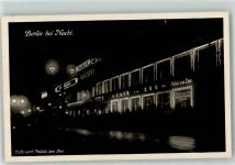10115 W1000 Tiergarten Foto AK Cafe Palais am Zoo Nacht Beleuchtung