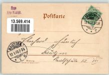 01558 O8280 Großenhain , Sachs 1900 Lithographie Rathaus Post Poststraße Stadtkirche Bahnhofstraße