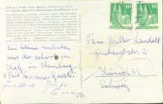 W6552 Bad Münster-Ebernburg am Stein Sage zur schwarzen Katze Mechanik Quietsch AK