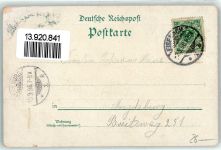 O5321 Wartburg Gruss aus Denkmal AK Luther 1896 Gebrauchsspuren
