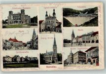 Chomutov Komotau 1911 - Städt. Parksäle Ignazkirche Talsperre Markt Ev. Kirche Kaiser Josefstraße