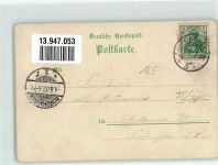 34117 W3500 Kassel , Hess 1902 Lithographie Neue Drusel Schloss Cascaden Löwenburg Fahne Schwarz-Weiß-Rot Kutsche Blumen Vogel Gruss