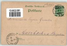 64283 W6100 Darmstadt 1897 - Theater Kriegerdenkmal Jagdschloß Kranichstein Flotow-Denkmal Lithographie