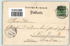 68100 Mulhouse Mülhausen 1899 Lithographie St. Stephans Kirche Theater Markt u. Markthalle Rathaus Bahnhof