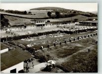 64823 W6114 Groß-Umstadt Foto AK Schwimmbad Liegewiese