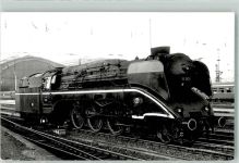 O7000 Leipzig Bahnhof Leipzig Stromliniendampflokomotive BR 18 201 Ort handschriftlich Dampflokomotive Foto AK
