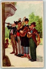 Ständchen Musikanten AK Thiele, Arthur 1914
