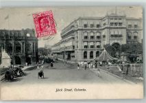 Colombo 1907 Foto AK Hotel York Street Briefmarke Bildseite