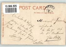 Colombo 1907 Foto AK Hotel York Street Briefmarke Bildseite