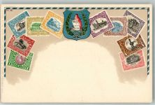 Guatemala-Stadt Lithographie Wappen Briefmarken