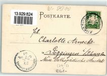 86150 W8900 Augsburg , Bay 1901 Prägedruck Dom Wappen Adler Schwarz Blau Gruss