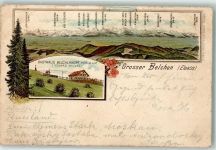 70290 Plancher-les-Mines Lithographie Belchen Gasthaus Belchenkopf Eduard Wolf Ort lt. Recherche