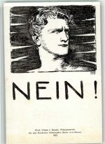 sign. Prof. Franz von Stuck : Plakatspende f.d. Deutsche Volksopfer 1923 Weimarer Republik BOAKC