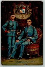 Die späteren Könige Prinz Otto I und Prinz Ludwig II im Jünglingsalter Adel Ludwig II
