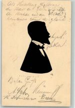 Bildnis eines Mannes Scherenschnitt 1902