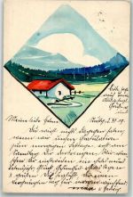 Bauernhof Handgemalt 1909