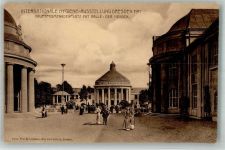 O8000 Dresden Hygiene Ausstellung Nr.50 Promenadenplatz mit Halle: Der Mensch Gewerbeausstellung 1911