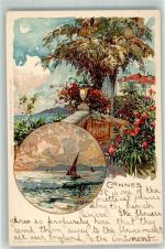 Cannes Segelboot Carte Postale Artistique de Velten No. 461 Wielandt, M. Künstlerkarte