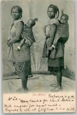 Pretoria 1903 Foto AK Tracht Zulu Mothers Ort lt. Stempel