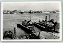1001 Amsterdam 1953 Foto AK Fähre Hafen
