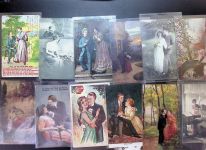 Lot mit 23 AK eins mehrfach Liebe Posten 21 bis 100 AK