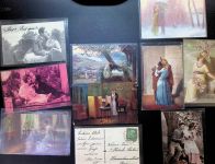 Lot mit 23 AK eins mehrfach Liebe Posten 21 bis 100 AK