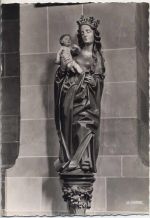 um 1950/60 - Thann, Elsaß, Kathedrale Saint-Thiebaut, Madonna mit Kind, Kirchenkunst AKU1