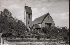 69429 W6935 Waldbrunn um 1950-60 - Waldbrunn, Kirche im Ortsteil Strümpfelbrunn AKU1