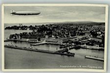 W7990 Friedrichshafen Luftbild v. H. Sting 85087 WK II Zeppelin 1937 Gebrauchsspuren