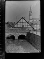 34414 W3530 Scherfede GLASNEGATIV Brücke