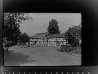 34593 W3589 Rengshausen , Hess GLASNEGATIV Marktplatz