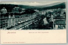 Marianske Lazne Marienbad Blick von der Villa Luginsweite Synagoge 1900