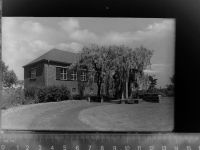 47441 W4130 Meerbeck GLASNEGATIV Johnplatz m. Turnhalle