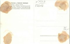 75323 W7547 Calmbach Gebrauchsspuren Gasthaus zum Bahnhof Foto AK