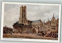 Malines Mecheln / Mechelen Künstlerkarte Kathedrale