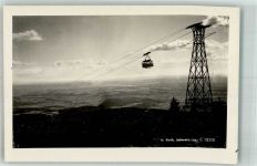Jablonec n. Nisou Gablonz Neiße Foto AK Seilbahn Ort lt. Fotograf