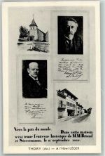 41220 Thoury Foto AK Kirche Bildnis Stresemann 1926
