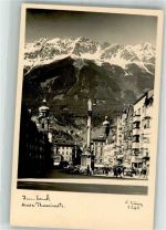 6020 Innsbruck 1950 Foto AK Maria Theresienstrasse Denkmal Säule