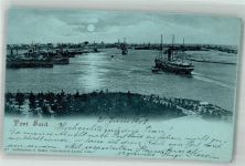 Port Said 1902 Mondschein Hafen