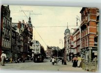 1001 Amsterdam 1910 Foto AK Straßenbahn Koningsplein