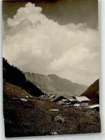 6992 Mittelberg , Kleinwalsertal Foto AK Hüttenstempel Hintere Gemstelalpe