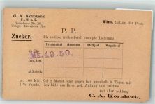 89073 W7900 Ulm , Donau 1895 Gebrauchsspuren C.A. Kornbeck