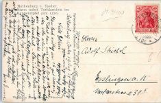 W8803 Rothenburg ob der Tauber Siebersturm mit Torhäuschen im Kappenzipfel Fotograf Hans Hildenbrand Farben Fotos 1921