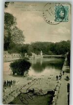 Aranjuez 1905 Foto AK Presa del Jardin de la Isla Marke bildseitig