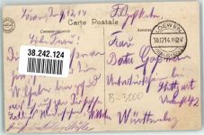 Loewen 1914 Foto AK Bahnhof Denkmal Feldpost WK I
