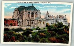 New York City Foto AK Kirche Krankenhaus St. Luke´s